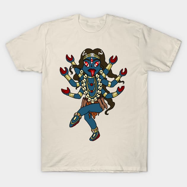 Kali Hindu Goddess of Destruction CHIBI MONSTER GIRLS Series I T-Shirt by angelasasser